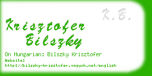 krisztofer bilszky business card